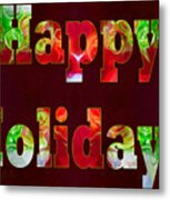 Happy Holidays Card By Omashte Metal Print
