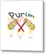 Happy Joyous Purim Metal Print