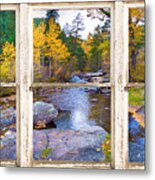 Happy Place Picture Window Frame Photo Fine Art Metal Print
