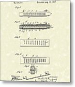 Harmonica Fairfield 1897 Patent Art Metal Print