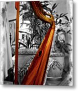 Harp At Mansion Alcazar, Cuenca, Ecuador Metal Print