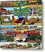 Harrison Arkansas Collage Metal Print