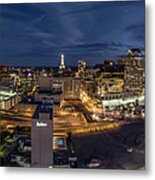 Hartford Ct Night Panorama Metal Print