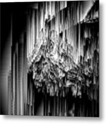 Haunted Static - Pixel Art Metal Print
