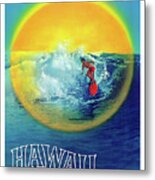 Hawaii, Sun Surfer Metal Print