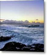 Hawaiian Big Waves Metal Print
