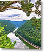 Hawk's Nest Wv 7 - Paint Metal Print