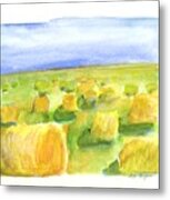 Hay Bales Metal Print