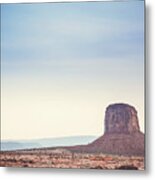 Hazy Sunset Over Mitchell Butte, Monument Valley Metal Print