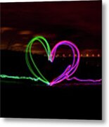 Hearts In The Night Metal Print