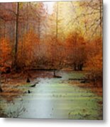 Heron Pond - Autumn Metal Print