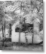 Hidden Cottage - Mammoth Cave National Park - Kentucky - B/w Metal Print
