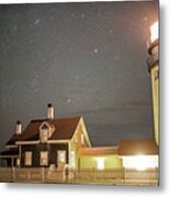 Highland Light Truro Massachusetts Cape Cod Starry Sky Metal Print