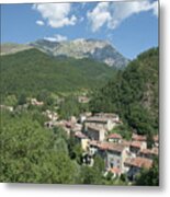 Hill Town And Mount I Metal Print