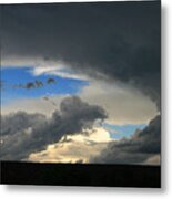 Hole In The Storm Metal Print