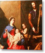 Holy Family By Jose De Ribera Metal Print