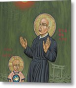 Holy Father Pedro Arrupe, Sj In Hiroshima With The Christ Child 293 Metal Print