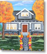 Home Sweet Home - Comes Autumn Metal Print