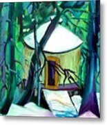 Home Sweet Yurt Metal Print