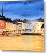 Honfleur  Evening Lights Metal Print