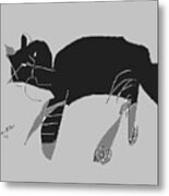 Horatio Tobias Greyscale Metal Print