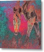 Horse Multi Color Metal Print