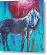 Horse With No Tame Metal Print