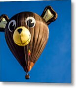 Victor The Bear - Hot Air Balloon Metal Print
