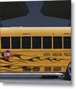 Hot Rod School Bus Metal Print