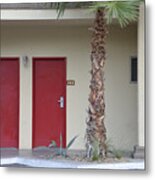 Hotel Rooms, 102 And 103, Palm Springs, Ca Metal Print
