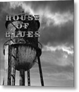 House Of Blues B/w Metal Print