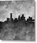 Houston Skyline Grunge Metal Print