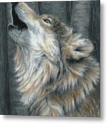 Howling Wolf Metal Print