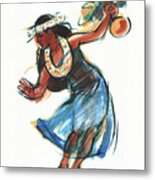 Hula Dancer With Uli Metal Print