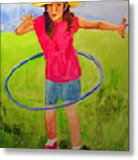 Hula Hoop Metal Print