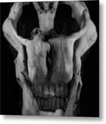 Human Skull Metal Print
