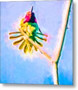 Hummingbird Art - Energy Glow Metal Print
