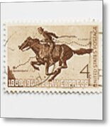 Hundred Years Pony Express Metal Print