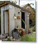 I Found The Outhouse Metal Print