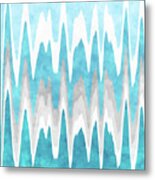 Ice Blue Abstract Metal Print