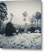 Ice Cold Winter Background Metal Print