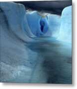 Ice Formations On Grey Glacier Chile Metal Print