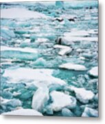 Ice Galore In The Jokulsarlon Glacier Lagoon Iceland Metal Print
