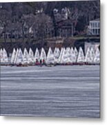 Ice Sailing -  Madison - Wisconsin Metal Print