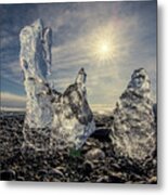 Iceberg Fingers Catching The Sun Metal Print