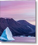 Iceberg Sunset - Greenland Photograph Metal Print