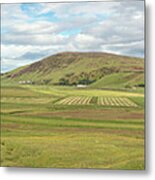 Iceland Farmland Panorama Metal Print