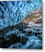 Icelandic Ice Cave Metal Print