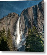 Icy Upper Yosemite Falls Metal Print