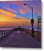 I'm Glad I Made It Out To The Ocean Beach Pier Metal Print